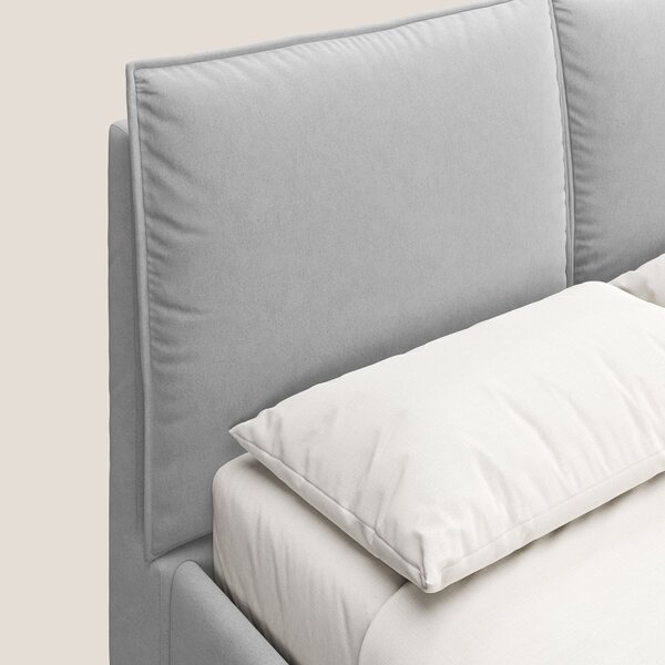 Nives letto imbottito contenitore sfoderabile in microfibra velluto im