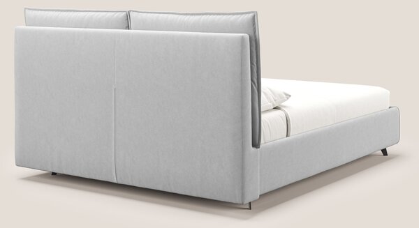 Nives letto imbottito contenitore sfoderabile in microfibra velluto im