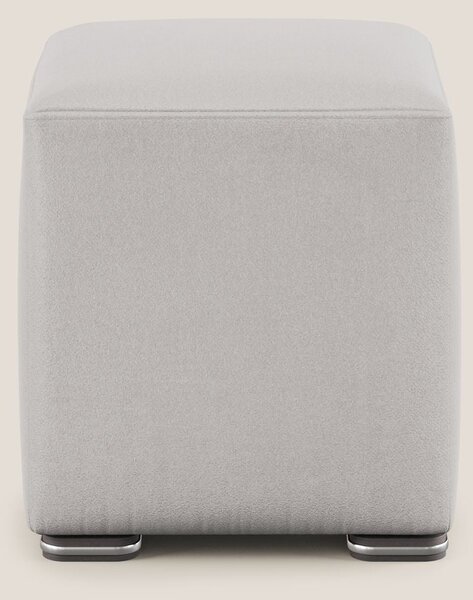 Cube pouf in microfibra smacchiabile T11 grigio chiaro