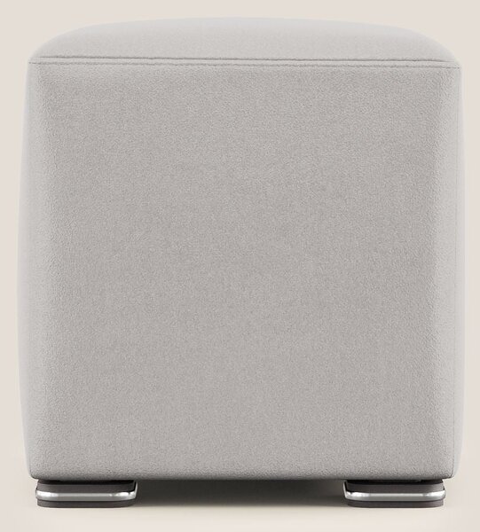 Cube pouf in microfibra smacchiabile T11 grigio chiaro
