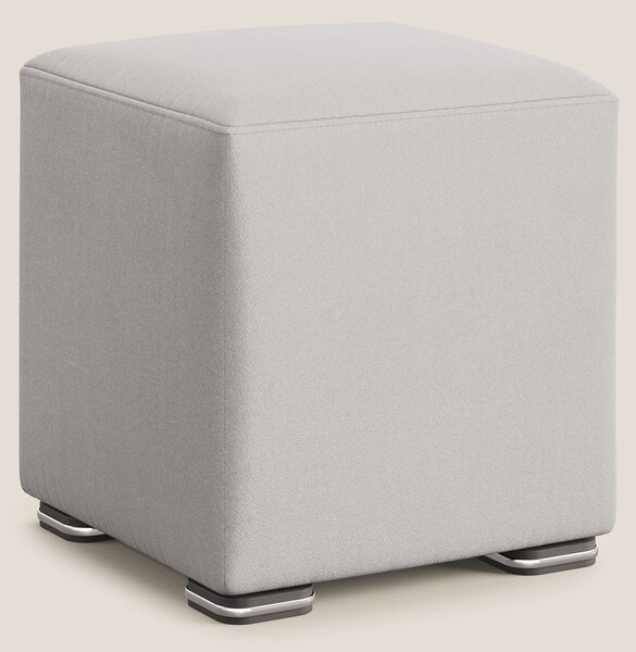Cube pouf in microfibra smacchiabile T11 grigio chiaro