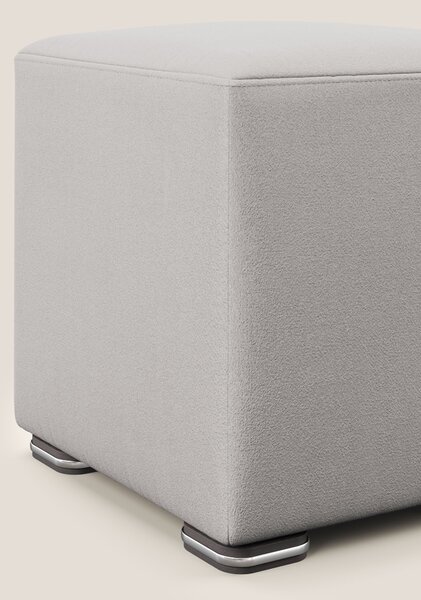 Cube pouf in microfibra smacchiabile T11 grigio chiaro