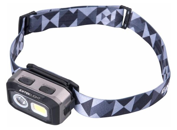 Extol - Lampada frontale a LED con sensore LED/1000 mAh/3,7V/3xAAA IPX4