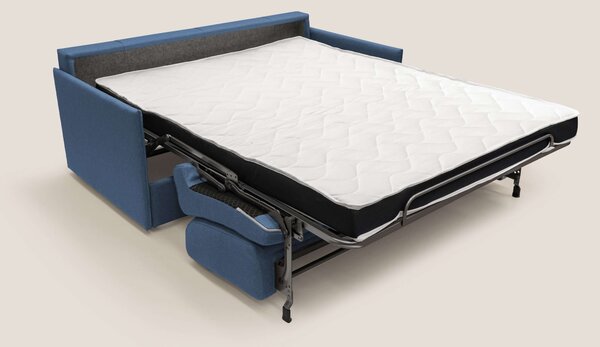 Evans Divano letto matrimoniale in tessuto impermeabile T13 blu