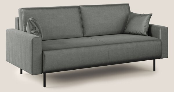 Arthur divano moderno in velluto morbido impermeabile T01 grigio chiar