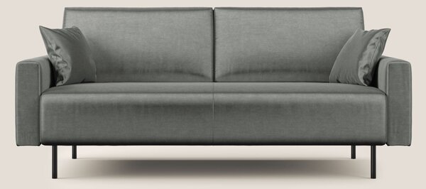 Arthur divano moderno in velluto morbido impermeabile T01 grigio chiar