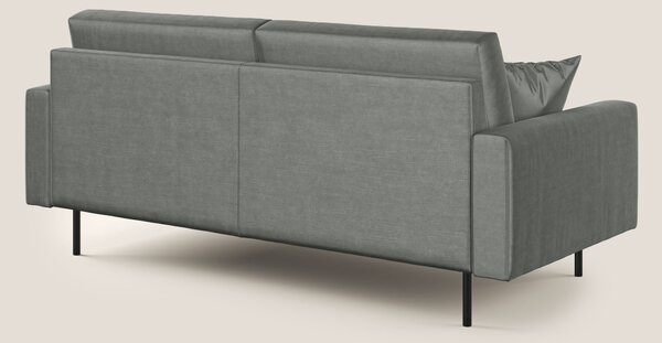 Arthur divano moderno in velluto morbido impermeabile T01 grigio chiar