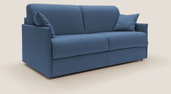 Evans Divano letto matrimoniale in tessuto impermeabile T13 blu