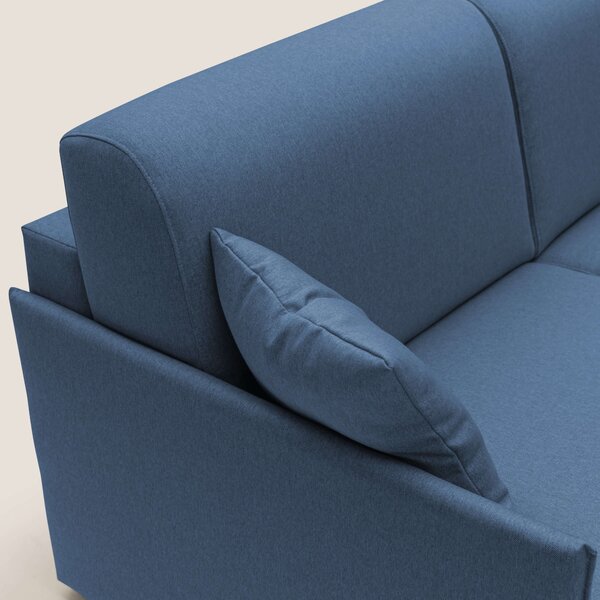 Evans Divano letto matrimoniale in tessuto impermeabile T13 blu