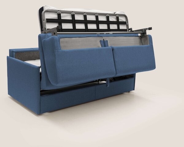 Evans Divano letto matrimoniale in tessuto impermeabile T13 blu