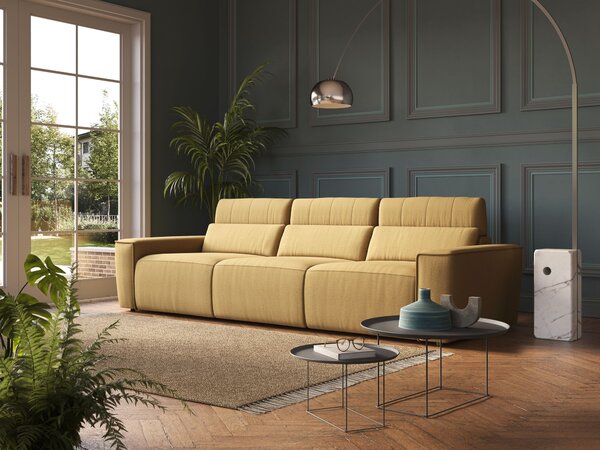 Clark Divano modulare 3 sedute con opzione relax elettrico in tessuto