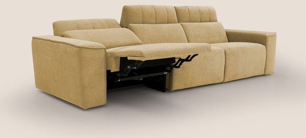 Clark Divano modulare 3 sedute con opzione relax elettrico in tessuto