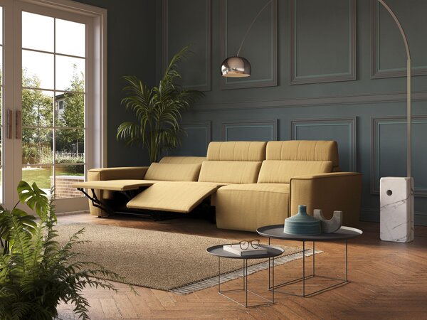 Clark Divano modulare 3 sedute con opzione relax elettrico in tessuto