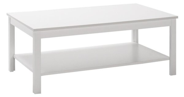 Tavolino da salotto moderno cm 100x55x41 h in truciolare bianco