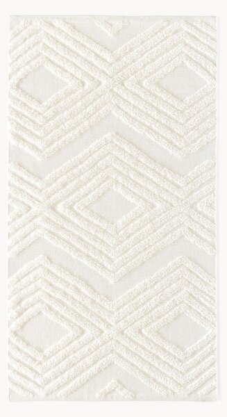 Tappeto in cotone tessuto a mano con struttura in rilievo Ziggy