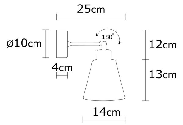 Lampada da parete turchese/di colore naturale ø 14 cm Manavgat – Opviq lights