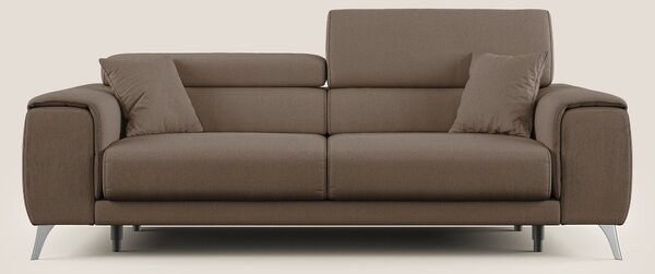 Fusion divano con sedute allungabili in tessuto smacchiabile T05 marro
