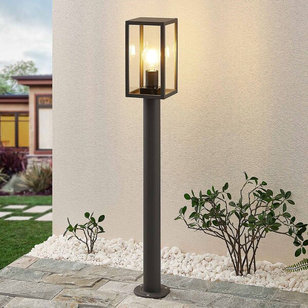 Lampioncino da giardino Filimon Lindby, dimmerabile, Nero, Alluminio, Moderno, Lampada da esterni