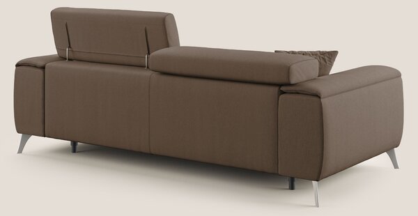 Fusion divano con sedute allungabili in tessuto smacchiabile T05 marro