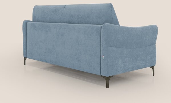 Dalia divano letto con materasso H18 cm e piedi alti in raffinato tess