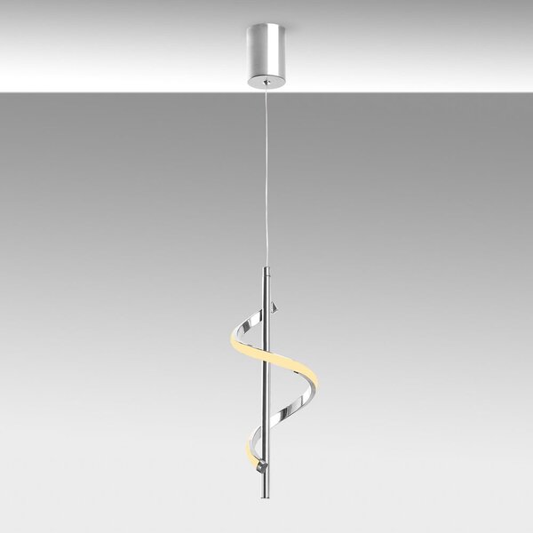 Lampadario LED argentato ø 16 cm Likma – Opviq lights