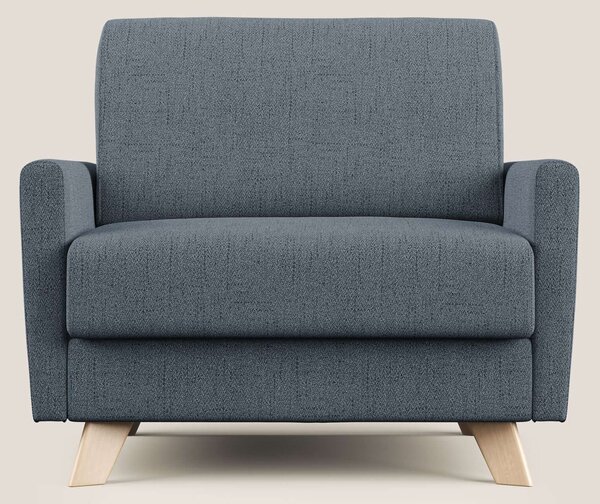 Edgar poltrona letto in tessuto felis impermeabile T03 blu