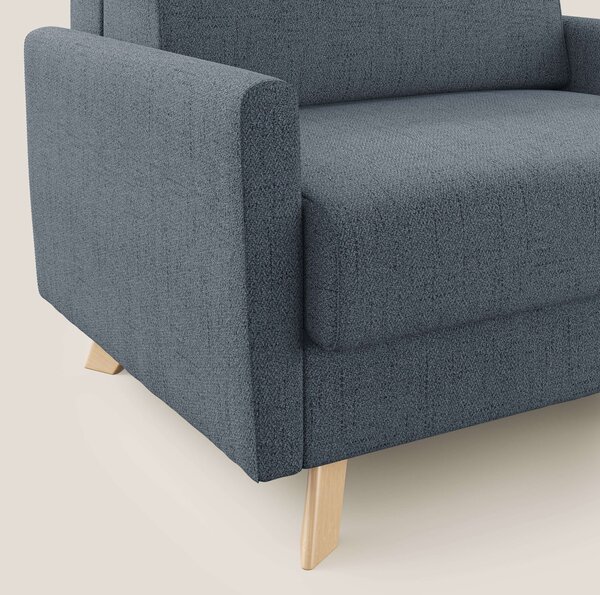Edgar poltrona letto in tessuto felis impermeabile T03 blu