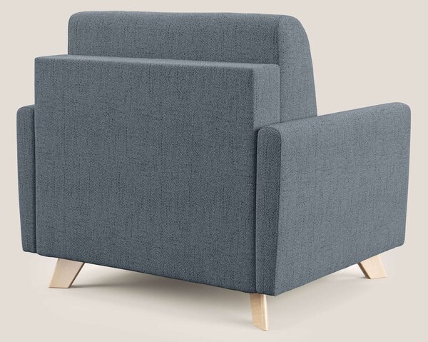 Edgar poltrona letto in tessuto felis impermeabile T03 blu