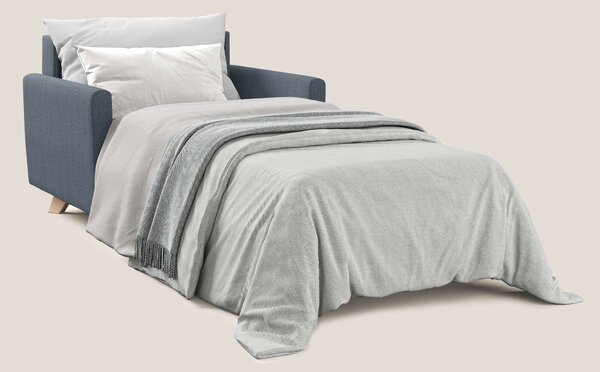 Edgar poltrona letto in tessuto felis impermeabile T03 blu