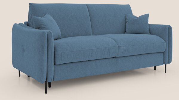 Gregory Divano letto con materasso h18 cm in microfibra effetto vellut
