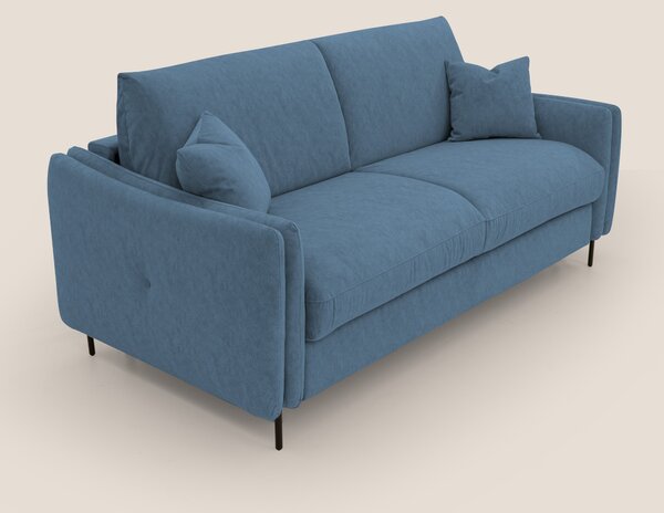 Gregory Divano letto con materasso h18 cm in microfibra effetto vellut