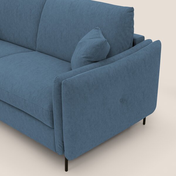 Gregory Divano letto con materasso h18 cm in microfibra effetto vellut