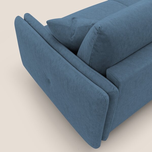 Gregory Divano letto con materasso h18 cm in microfibra effetto vellut