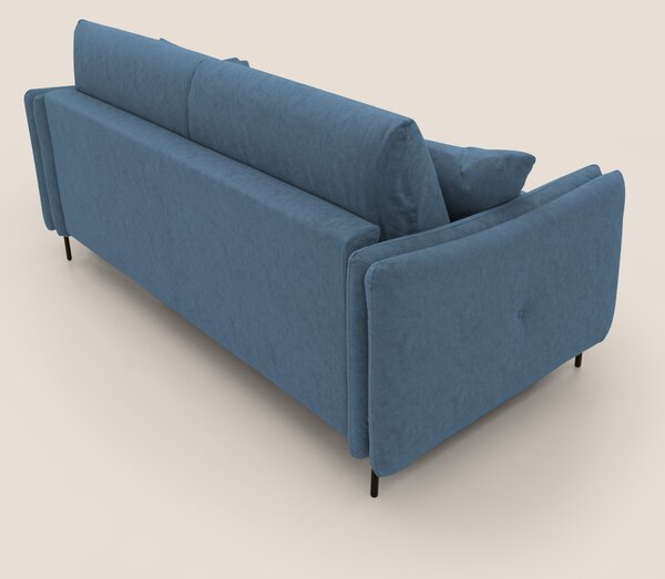 Gregory Divano letto con materasso h18 cm in microfibra effetto vellut