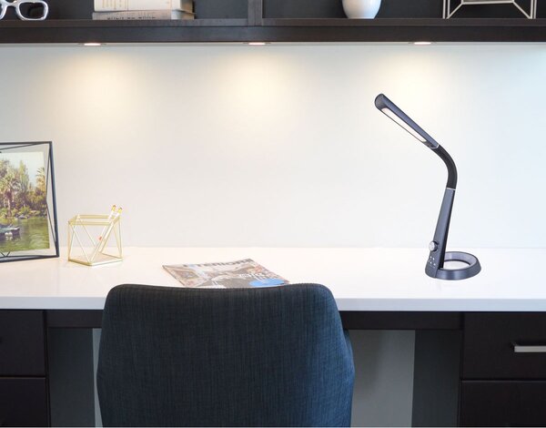 Lampada da scrivania con lampadina inclusa LED stile moderno cangiante Mitti nero