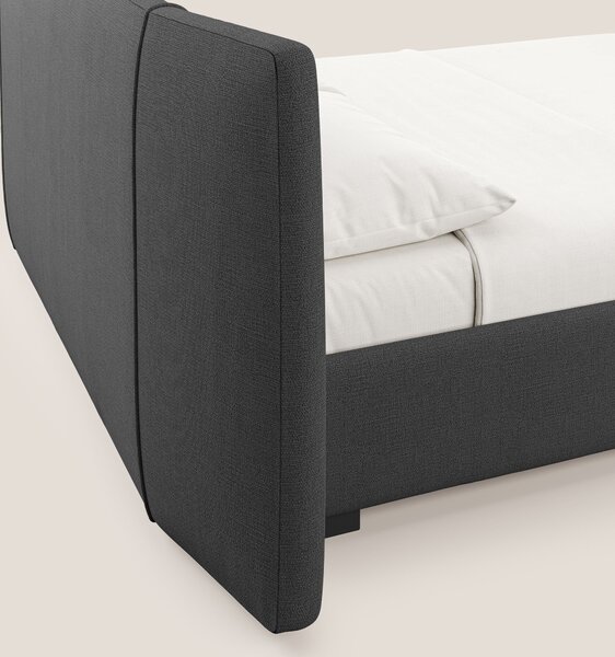 Omero letto imbottito contenitore sfoderabile in tessuto fiammato impe