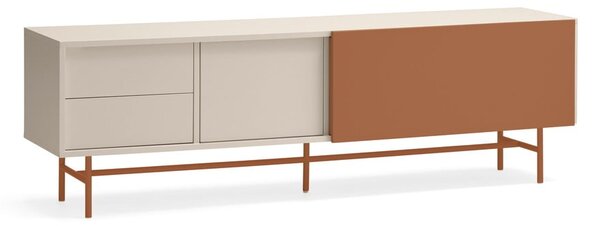 Tavolo TV in mattone/beige 180x56 cm Nube - Teulat