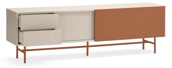 Tavolo TV in mattone/beige 180x56 cm Nube - Teulat