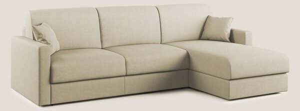 Chris Divano letto angolare con penisola in microfibra smacchiabile T1