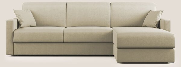 Chris Divano letto angolare con penisola in microfibra smacchiabile T1