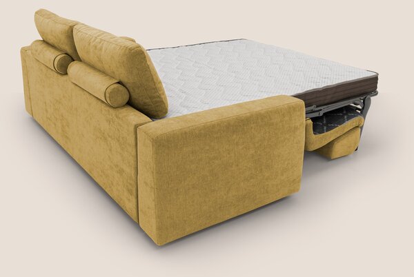 Freia Divano letto minimal materasso h15 cm con morbidi schienali in t