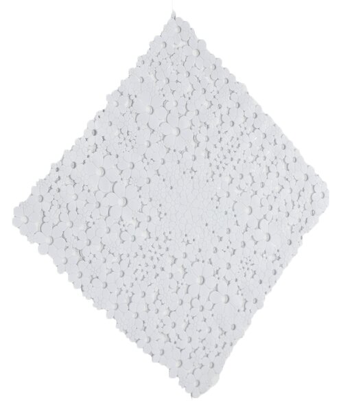 Tappeto antiscivolo quadrato Marghe in pvc bianco 52 x 52 cm