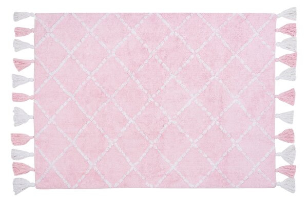 Tappeto rettangolare cotone rosa Picci