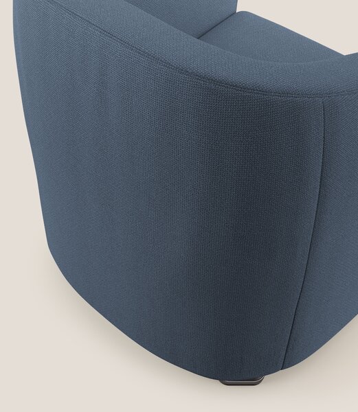Cloe Poltroncina in tessuto smacchiabile con acqua QuickClean T08 blu