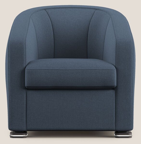 Cloe Poltroncina in tessuto smacchiabile con acqua QuickClean T08 blu