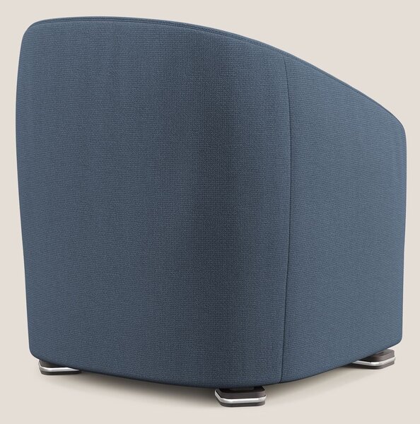 Cloe Poltroncina in tessuto smacchiabile con acqua QuickClean T08 blu
