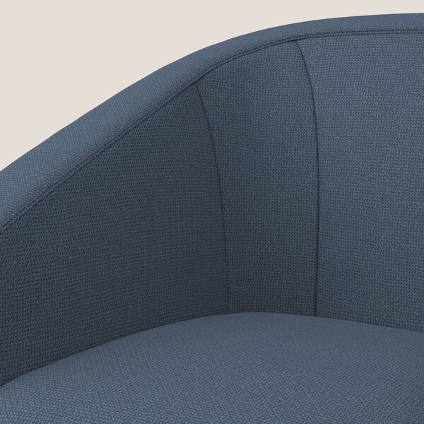 Cloe Poltroncina in tessuto smacchiabile con acqua QuickClean T08 blu