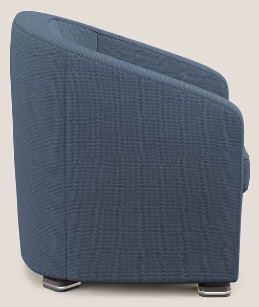 Cloe Poltroncina in tessuto smacchiabile con acqua QuickClean T08 blu