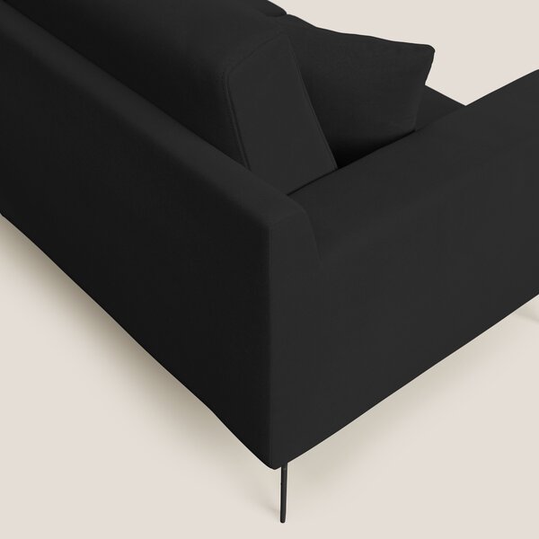 Prestige divano moderno in microfibra smacchiabile T11 nero