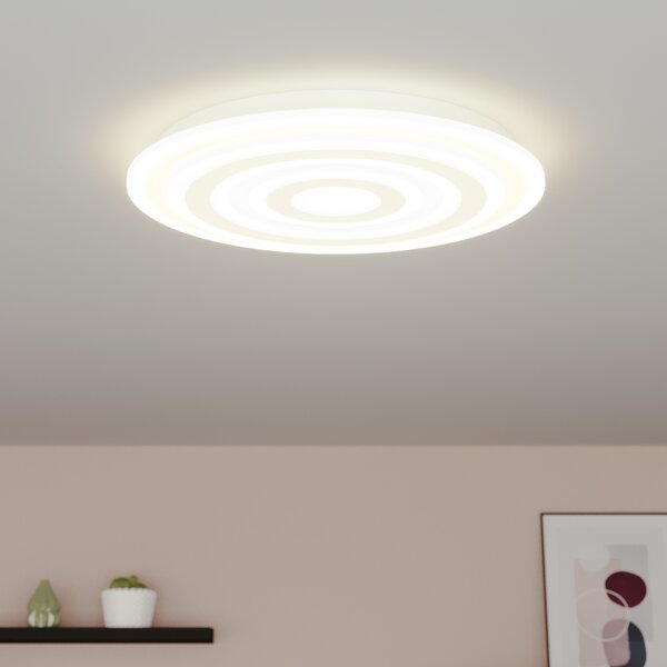 Plafoniera moderno Regalis LED , in metallo, bianco D. 50 cm 50x50 cm, 4000 LM INSPIRE